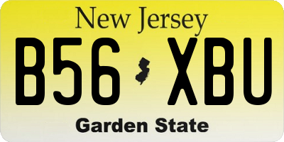 NJ license plate B56XBU