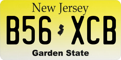 NJ license plate B56XCB