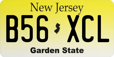 NJ license plate B56XCL
