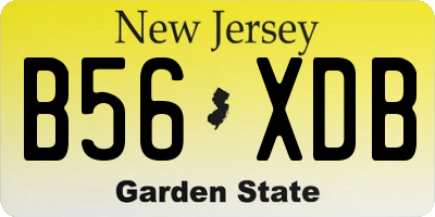 NJ license plate B56XDB