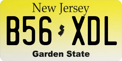 NJ license plate B56XDL