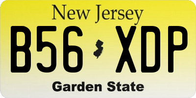 NJ license plate B56XDP