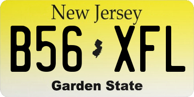 NJ license plate B56XFL