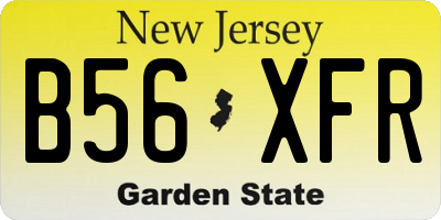 NJ license plate B56XFR