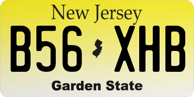NJ license plate B56XHB