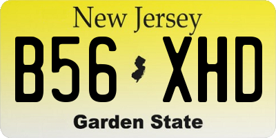 NJ license plate B56XHD