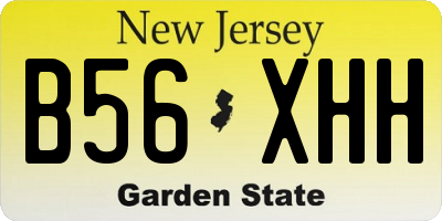NJ license plate B56XHH