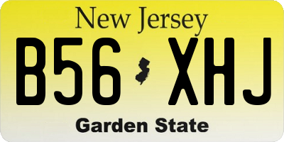 NJ license plate B56XHJ
