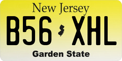NJ license plate B56XHL