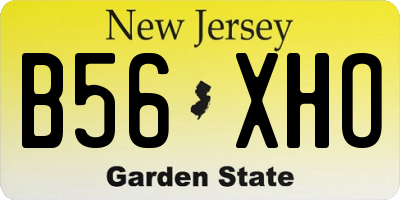 NJ license plate B56XHO