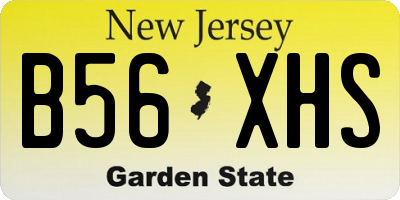 NJ license plate B56XHS