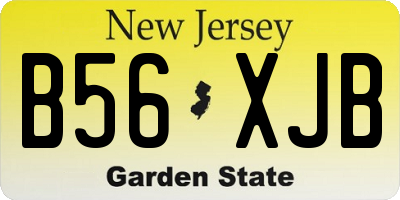 NJ license plate B56XJB