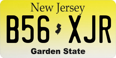 NJ license plate B56XJR