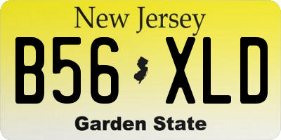 NJ license plate B56XLD