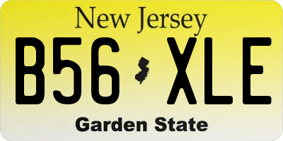 NJ license plate B56XLE