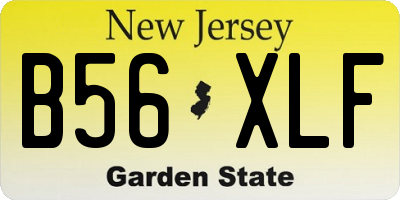 NJ license plate B56XLF