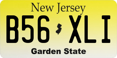 NJ license plate B56XLI