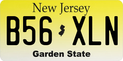 NJ license plate B56XLN