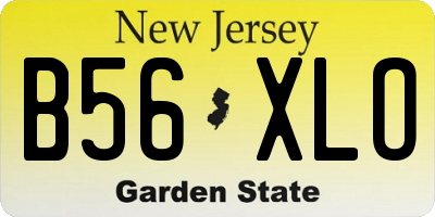 NJ license plate B56XLO