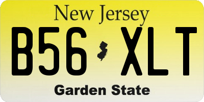 NJ license plate B56XLT