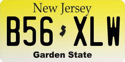 NJ license plate B56XLW