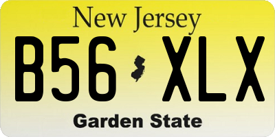 NJ license plate B56XLX