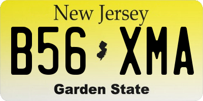 NJ license plate B56XMA