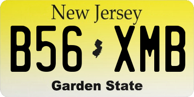 NJ license plate B56XMB
