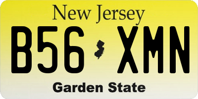 NJ license plate B56XMN