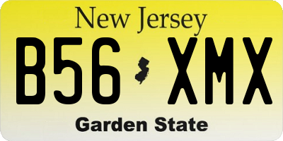 NJ license plate B56XMX