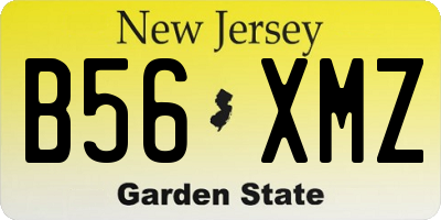 NJ license plate B56XMZ