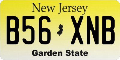 NJ license plate B56XNB