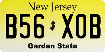NJ license plate B56XOB