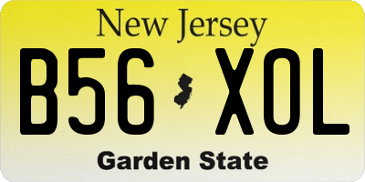 NJ license plate B56XOL