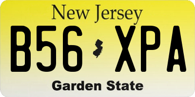 NJ license plate B56XPA