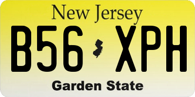 NJ license plate B56XPH