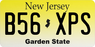 NJ license plate B56XPS