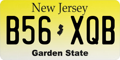 NJ license plate B56XQB