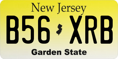 NJ license plate B56XRB