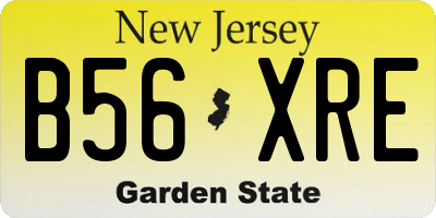 NJ license plate B56XRE