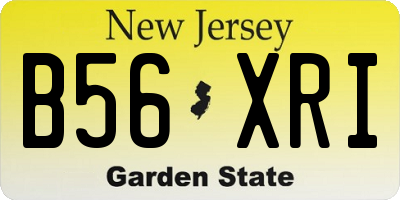 NJ license plate B56XRI
