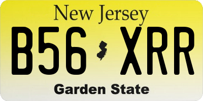 NJ license plate B56XRR
