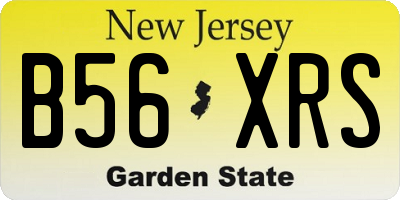 NJ license plate B56XRS