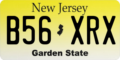 NJ license plate B56XRX