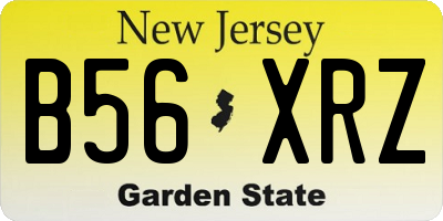 NJ license plate B56XRZ