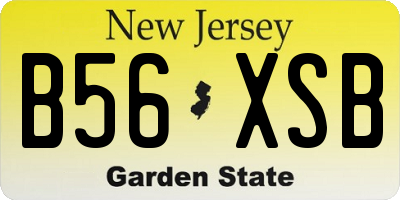 NJ license plate B56XSB