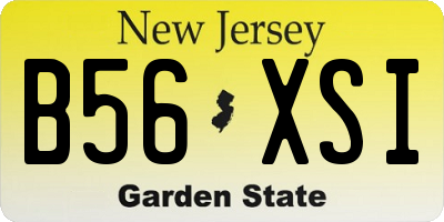 NJ license plate B56XSI