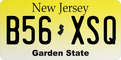 NJ license plate B56XSQ