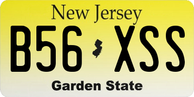 NJ license plate B56XSS