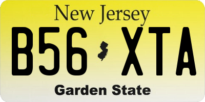 NJ license plate B56XTA